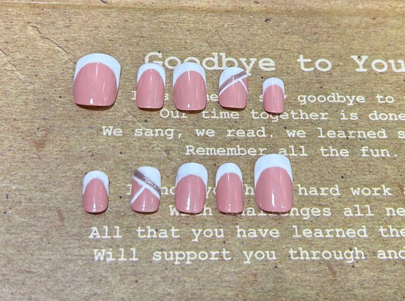 Pink French Tip Press-On Nails