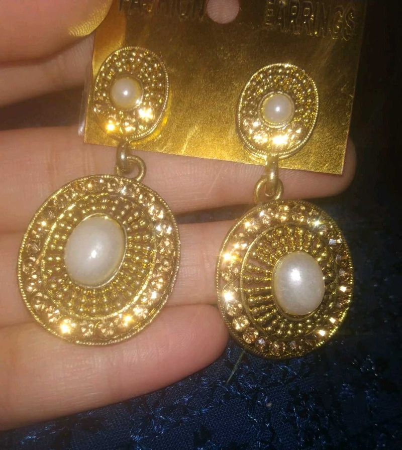 Golden Dangling Earrings
