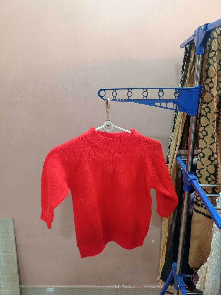 Orange cropped Sweater