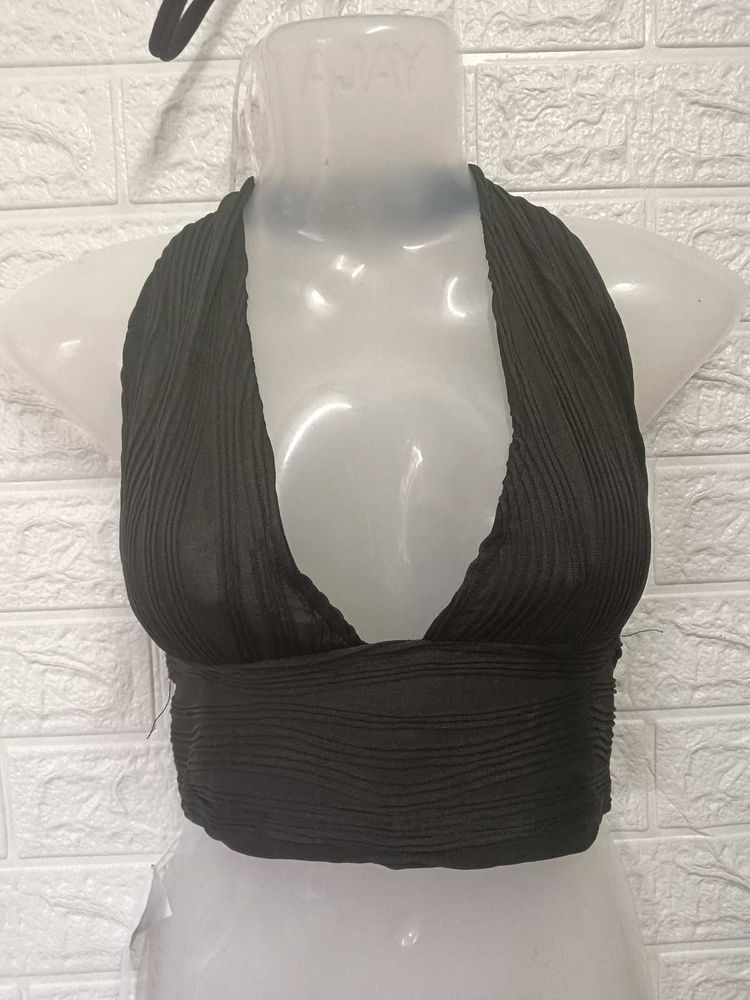 Black Halter Top