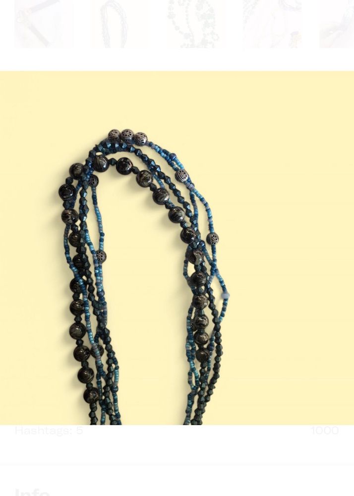 Blue Beaded Neckwear