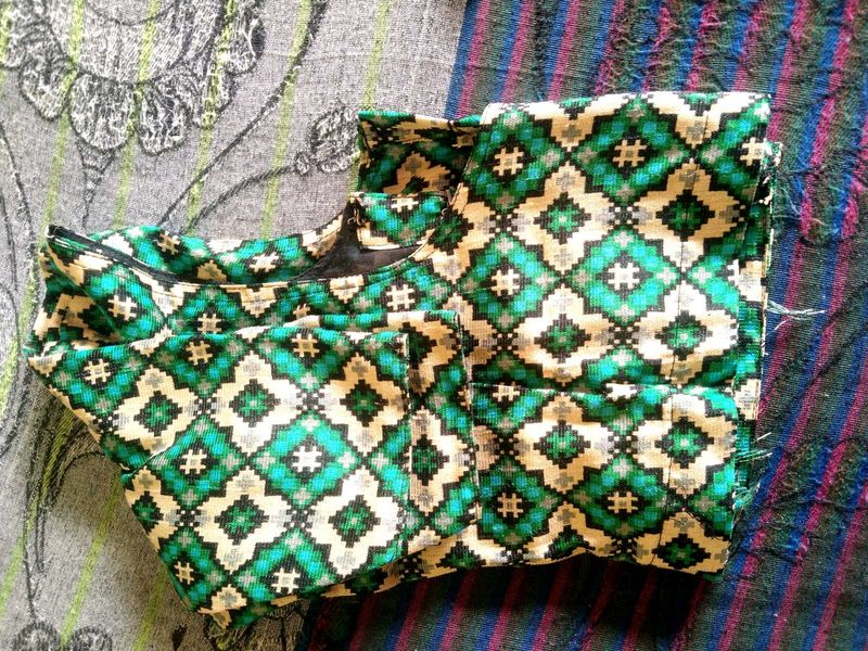 Double Colour Stitched  Blouse