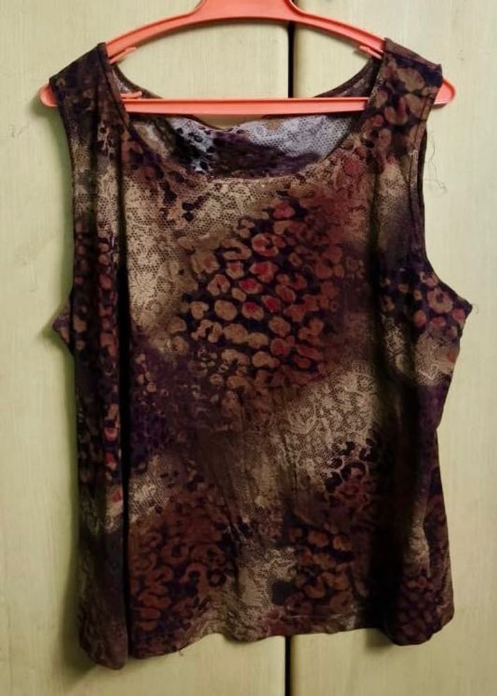 Animal Print Sleeveless Top