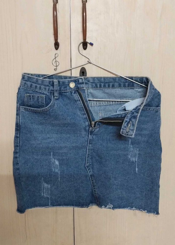 Denim Mini Skirt