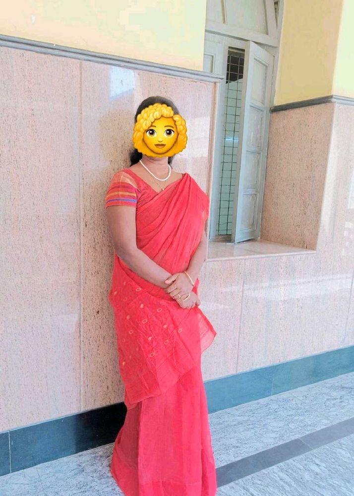 Elegant Red jamdhani Saree