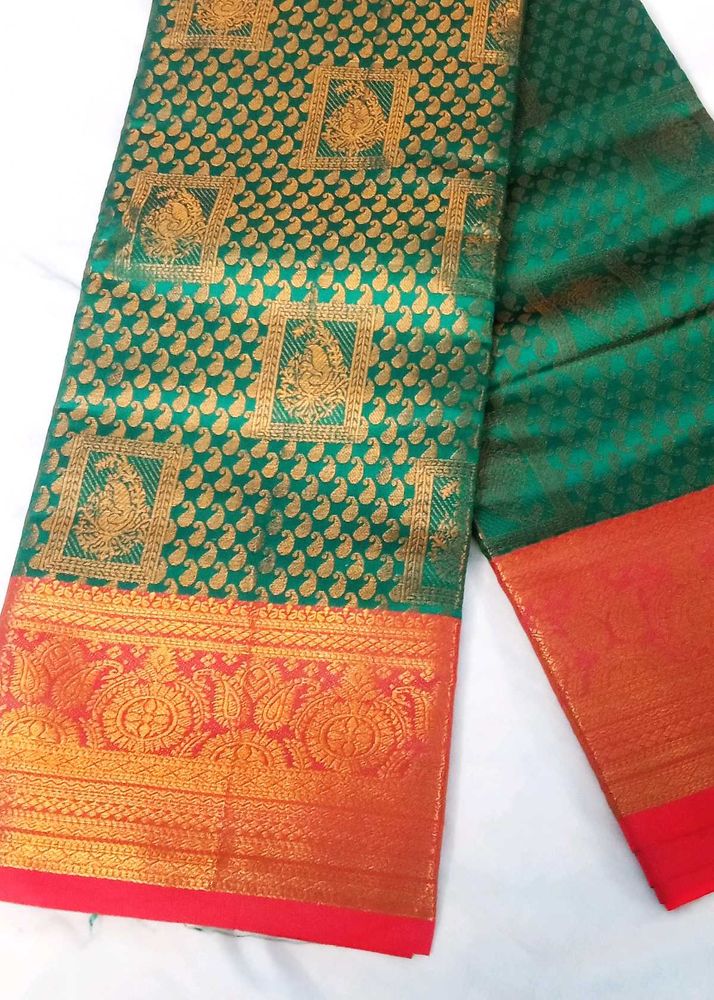 Elegant Green Silk Saree