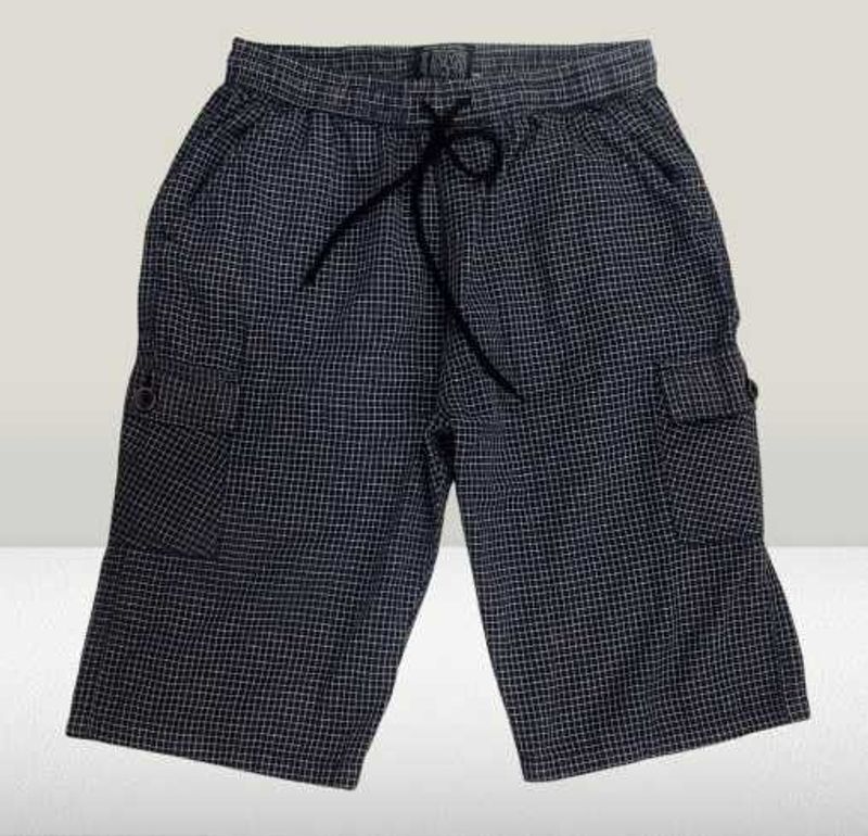 Men&#39;s Checkered Navy Blue Shorts
