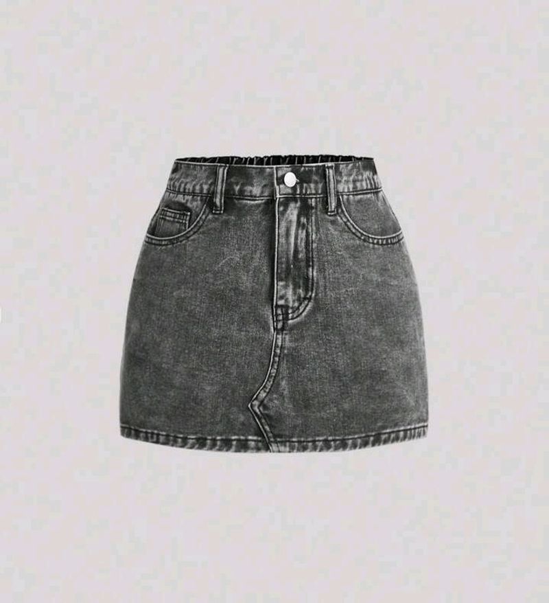 Alert🚨New WithoutTag CharcoalGrey Mini Denim Skir