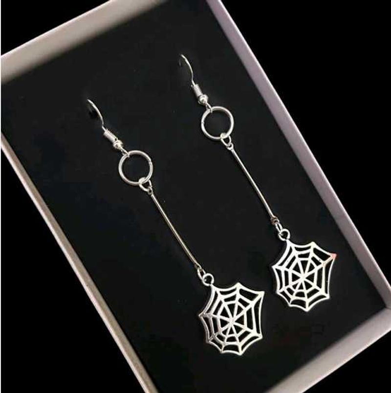 Gothic Spider Web Earrings