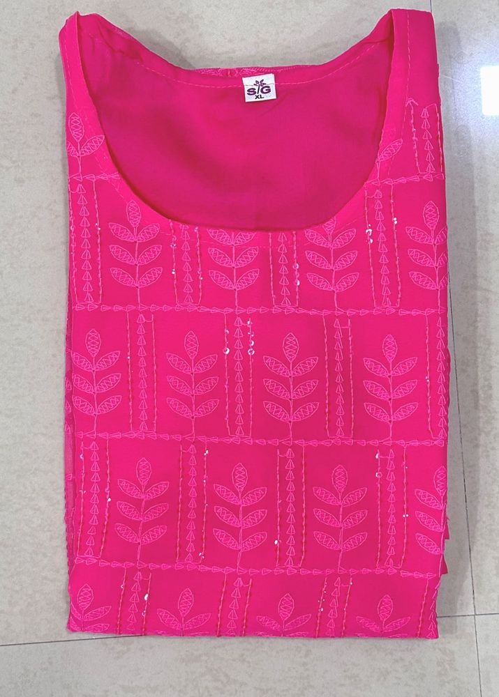 Pink Georgette Kurti