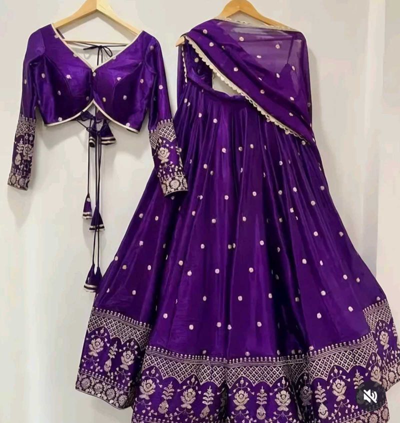 Elegant Purple Lehenga Choli Set