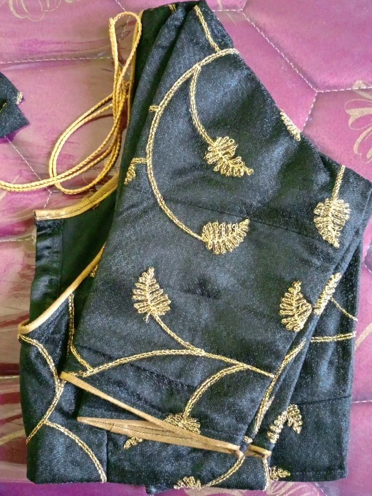Black 🖤 Embroidery Blouse With Double Lining