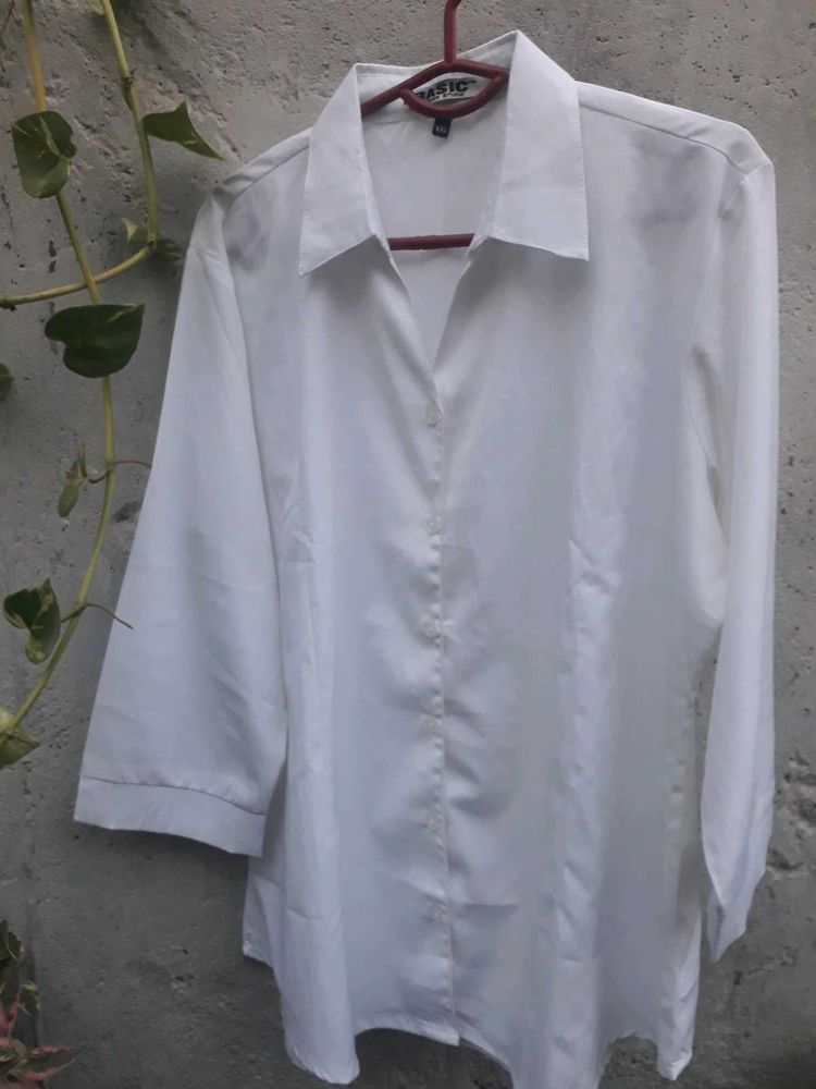 Classic White Button-Down Shirt