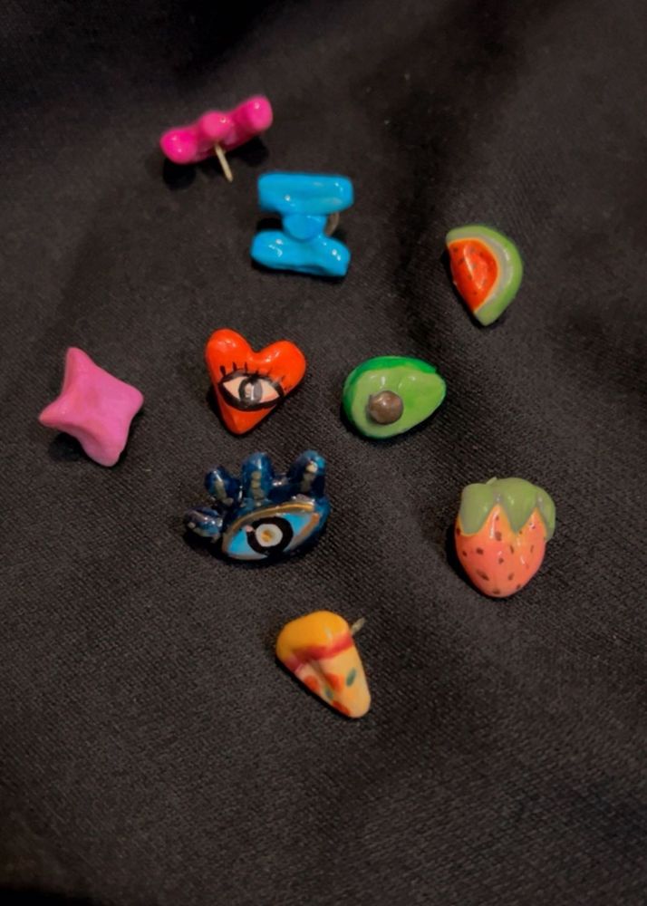 Funky Bag Pins - handmade
