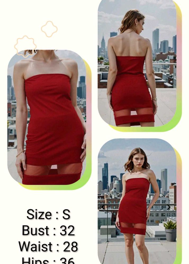 Chic Red Bodycon Mini Dress