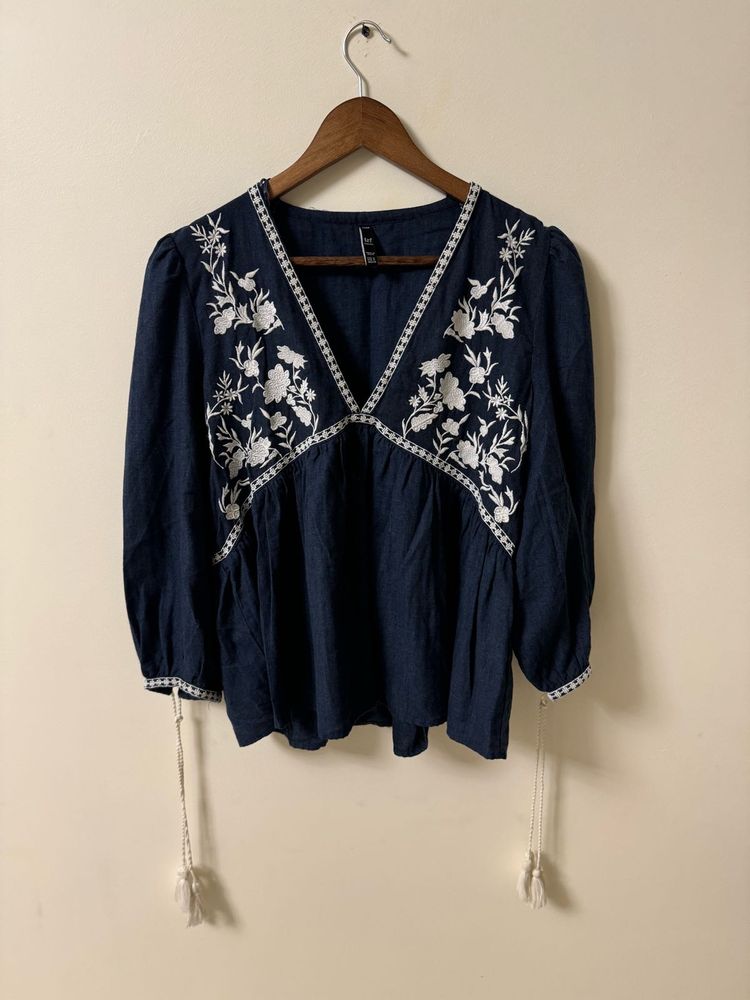 Zara Embroidered Top