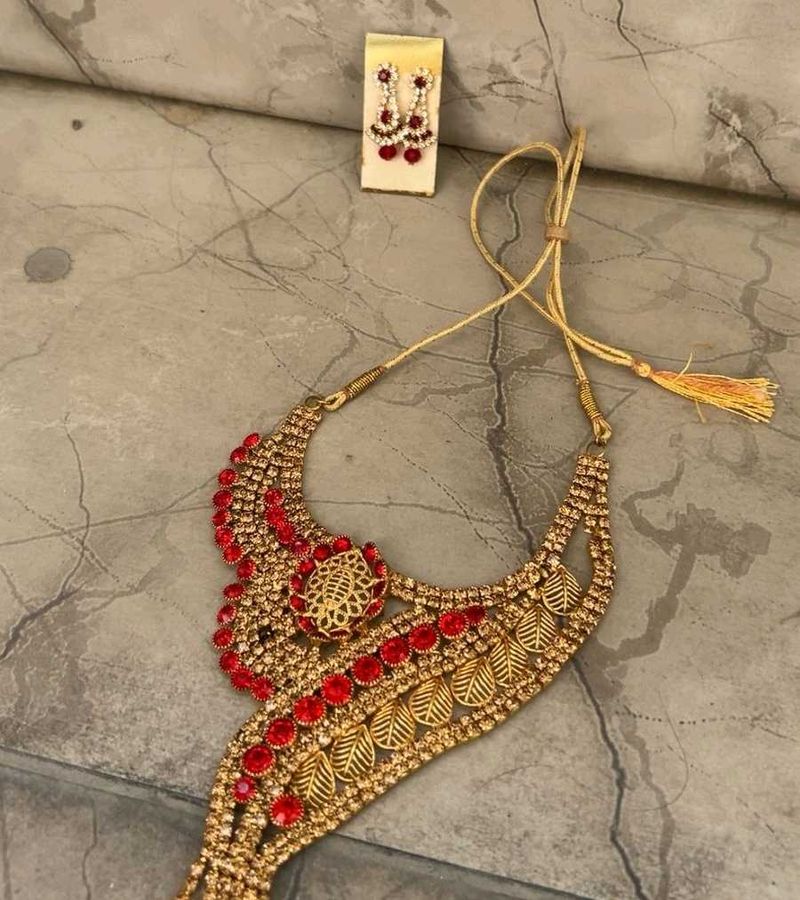 Red &amp; Gold Jewelry Set