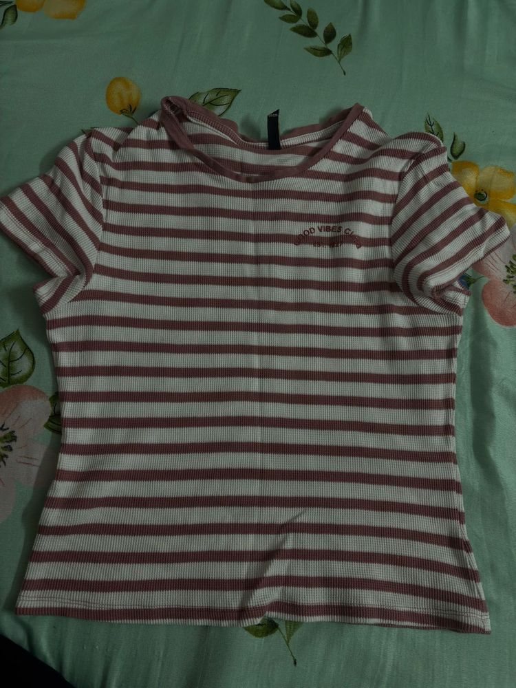Striped Ribbed Top