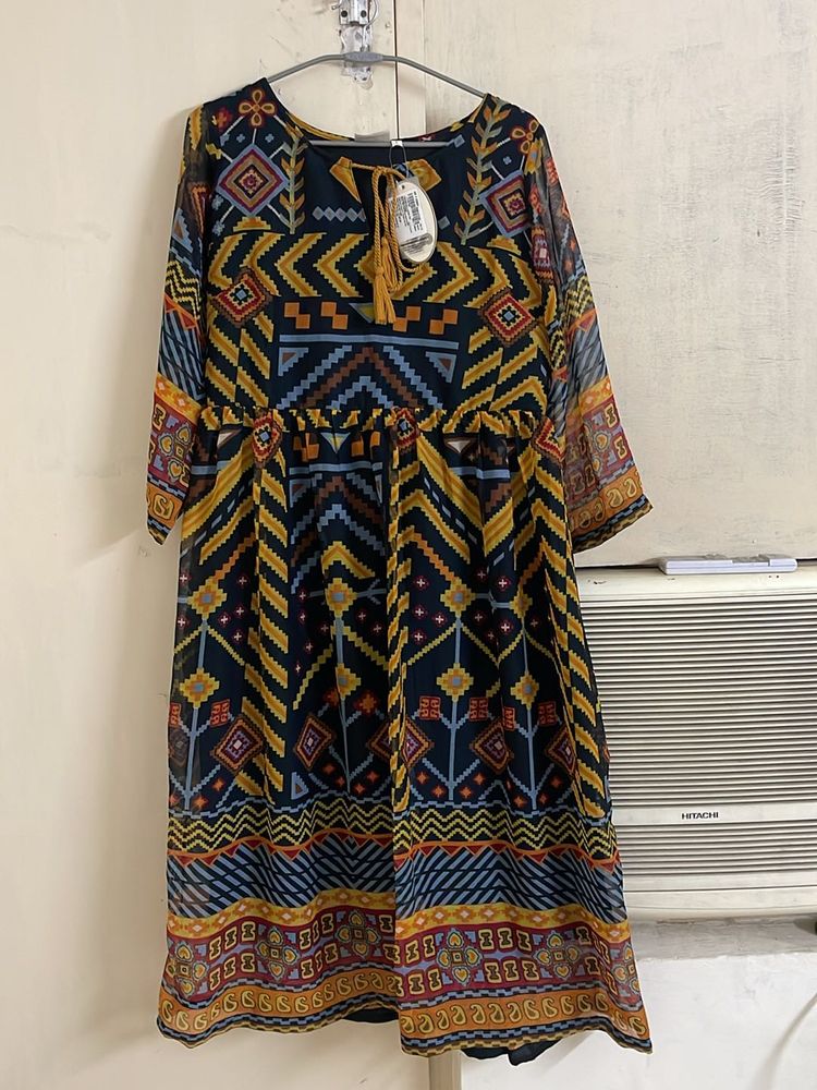 A Line Mid Length Dress