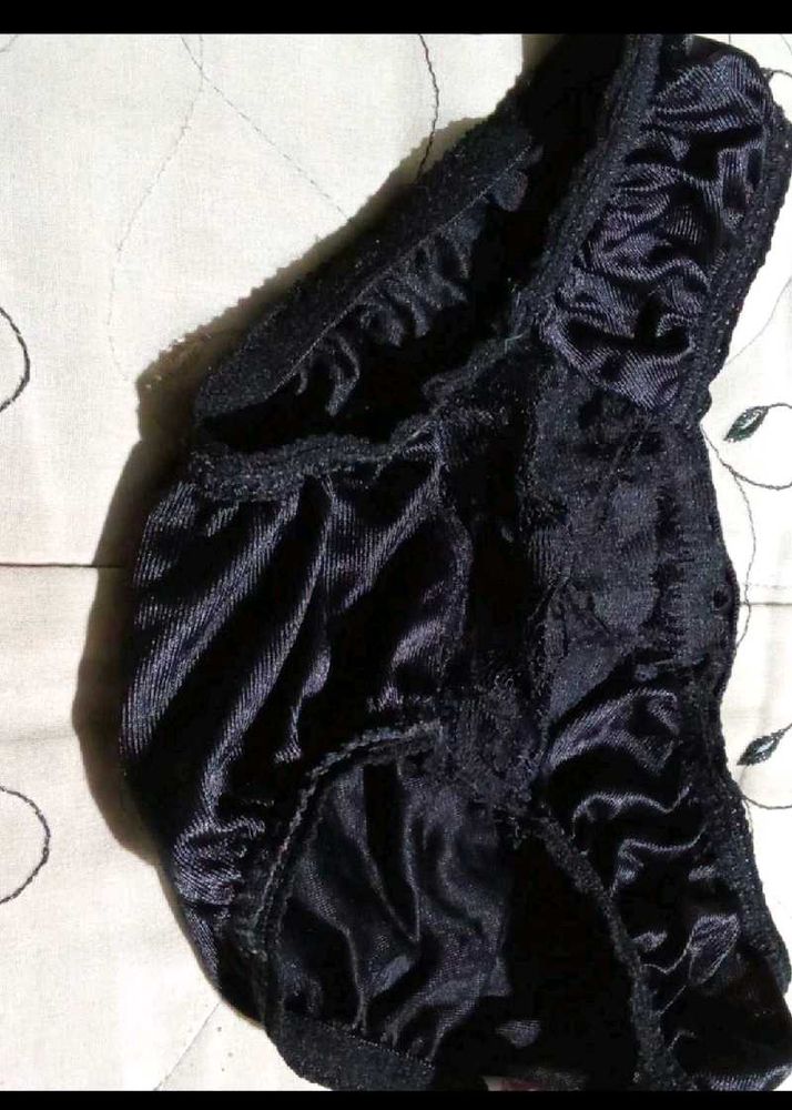 black satin panty