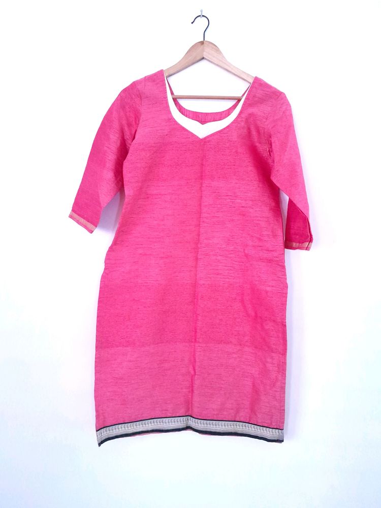Pink Casual Kurta (Women&#39;s)