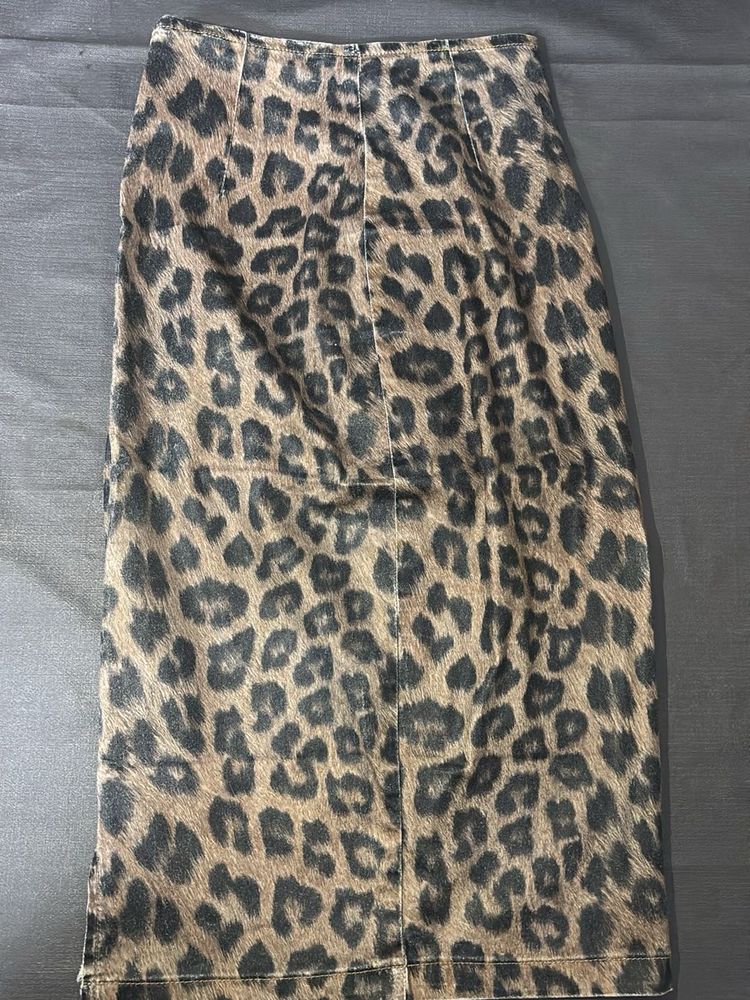 Leopard Print Skirt