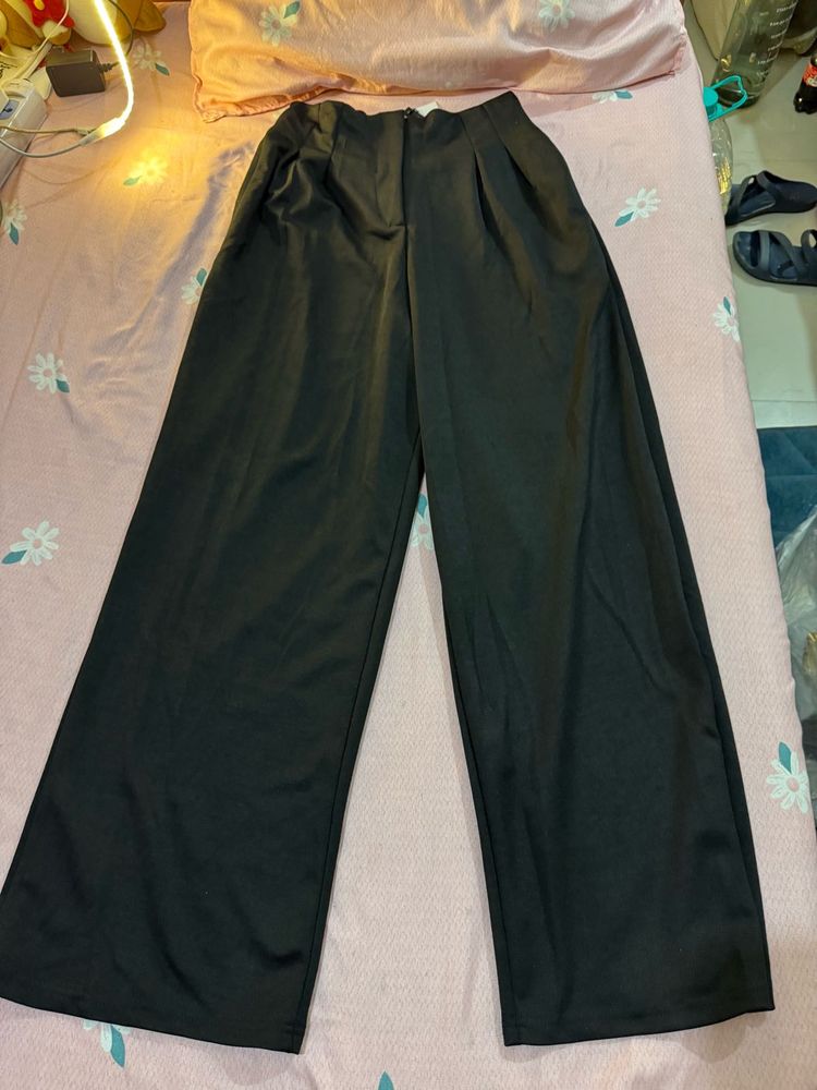 Black straight leg pants