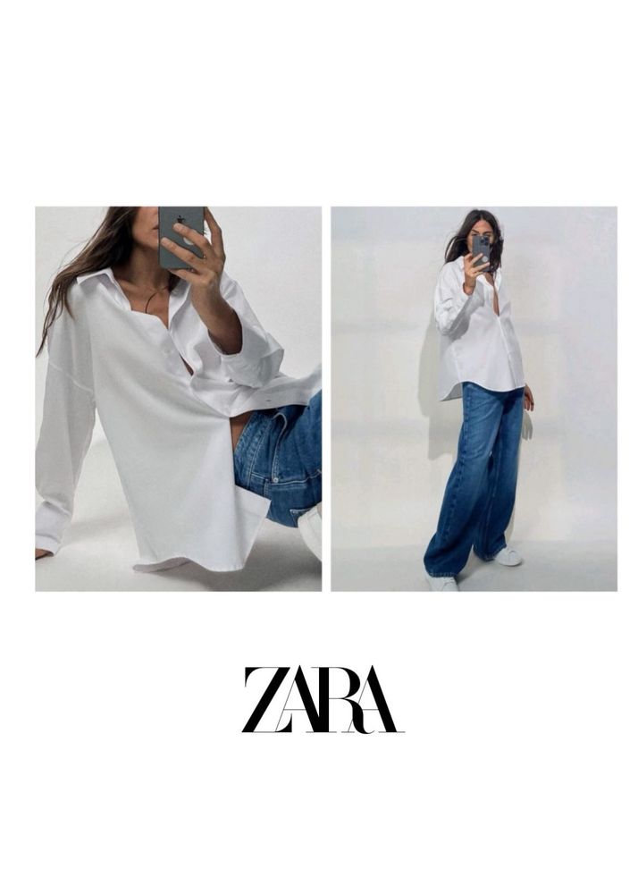 Zara White poplin shirt
