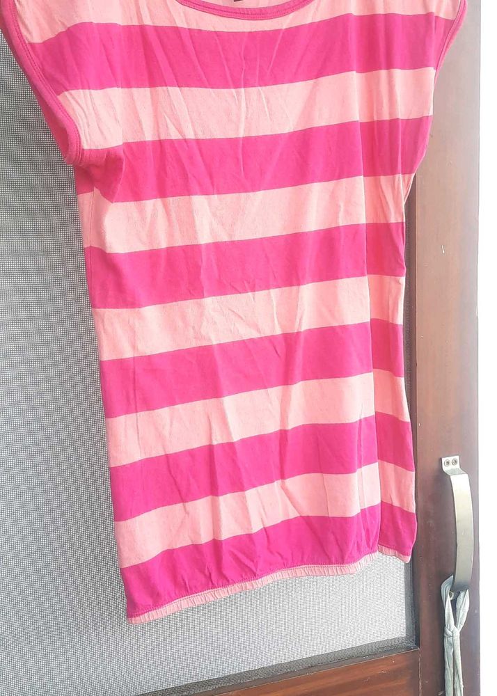 Pink Striped Tee