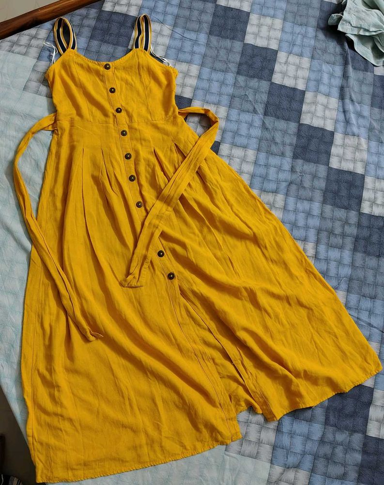 Mustard Yellow Midi Dress