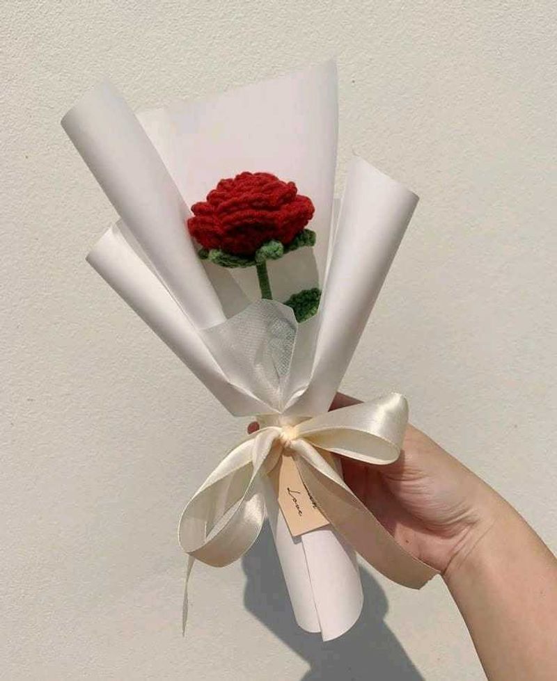 Personalized gifts crochet flower