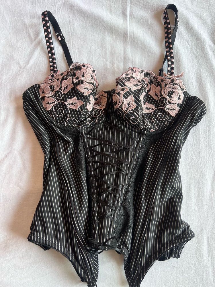 PINK BOW CORSET TOP