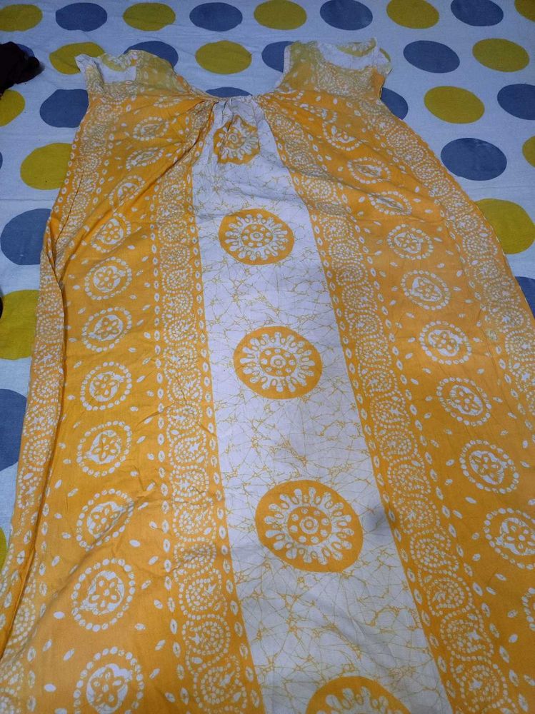 Yellow Printed Nighty
