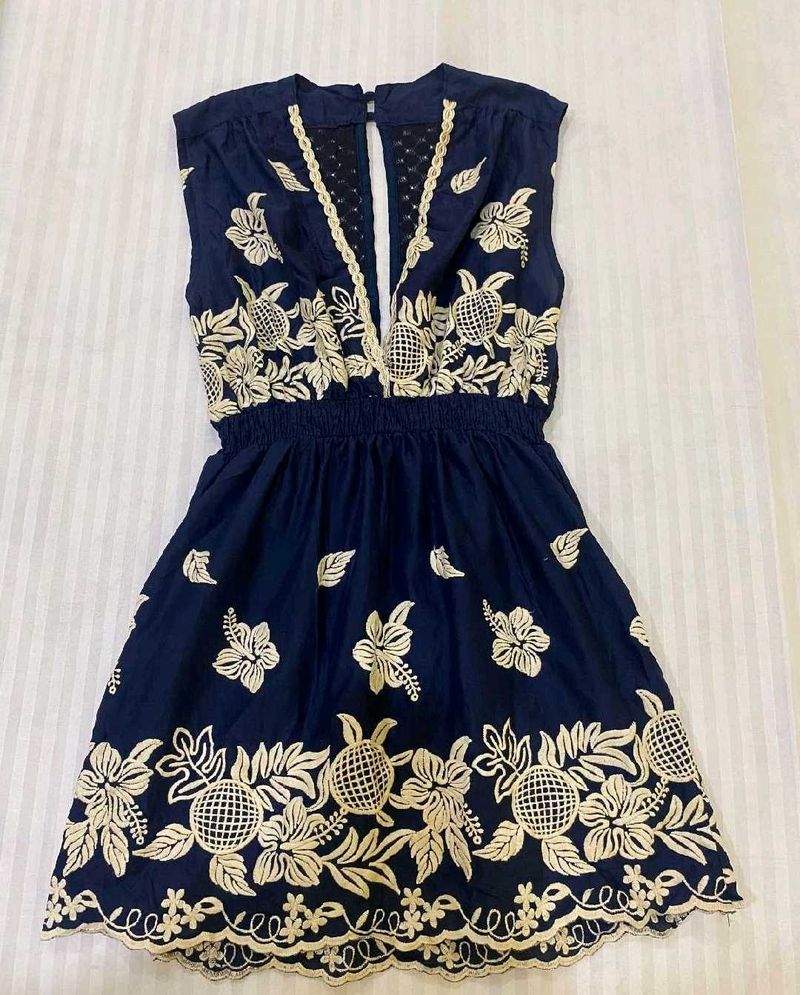 Mini Floral Embroidered Dress Bust 34-36