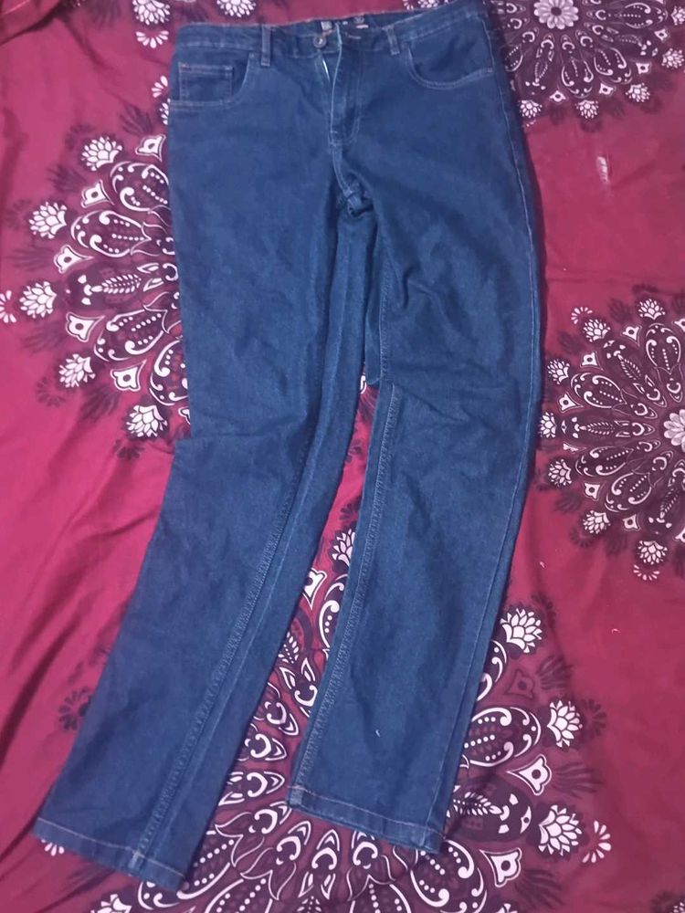 DNMX Men Size 34 Blue Denim Cotton Straight Skinny