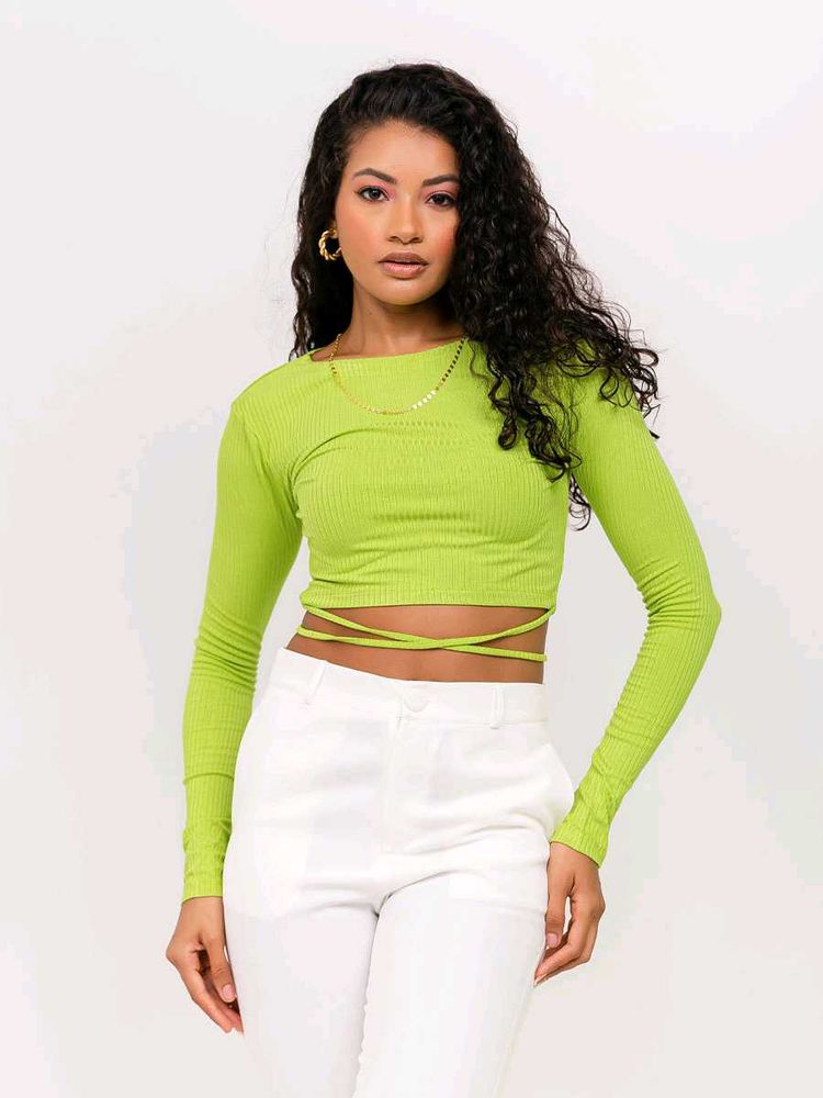 Neon Green Long Sleeve Top