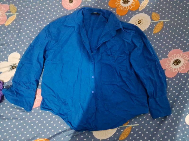 Blue Oversized Shirt