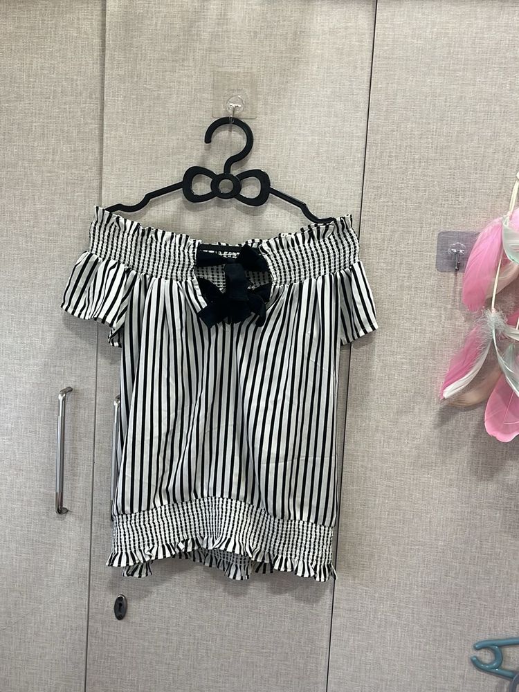 Striped Off-Shoulder Top