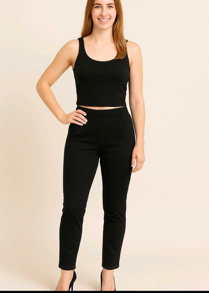 Black Jeans With Elastic Waist