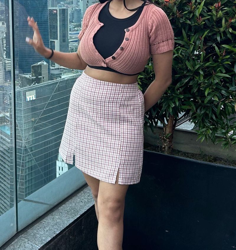 Checkered Mini Skirt