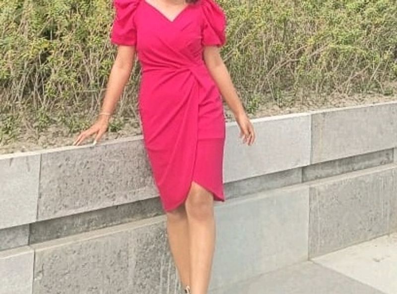 Short Body Corn Dress Pink Colour