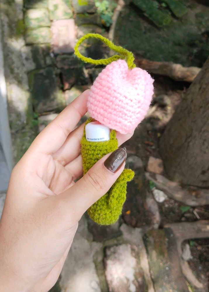 Crochet tulip Lip Balm Holder 🌷✨