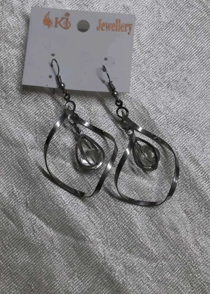 Stylish Silver Drop Earrings