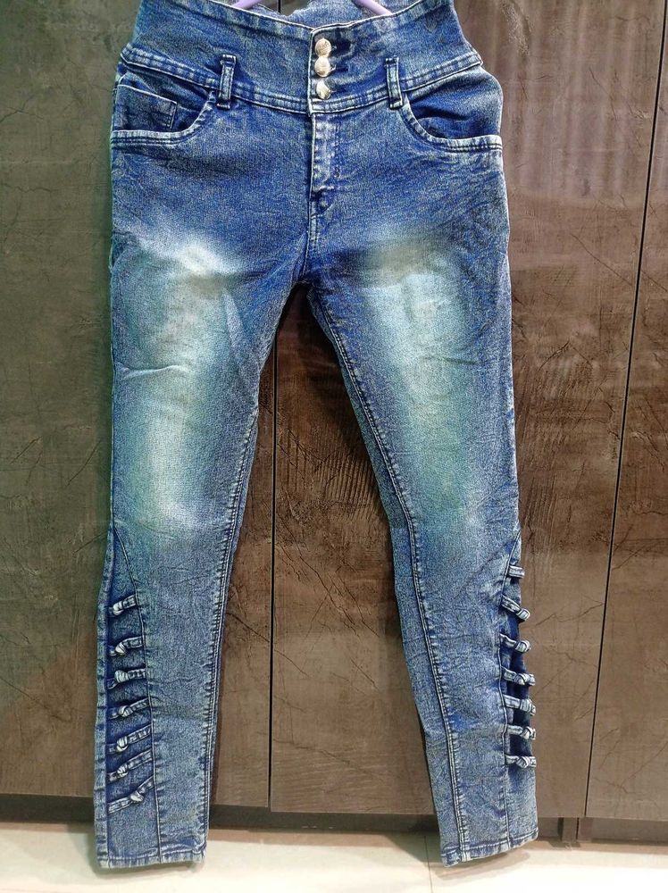 High waist Knot detailed Jeans