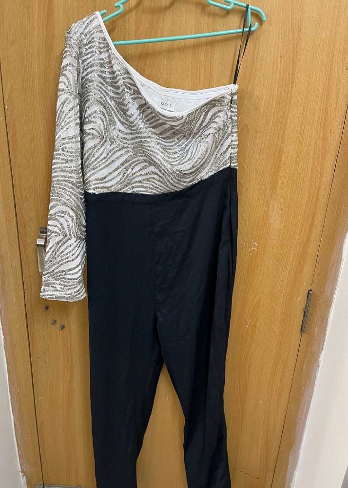 Kazo Sequin One-Shoulder Jumpsuit