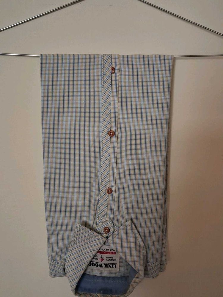 Link Wood Plaid Button-Down Shirt