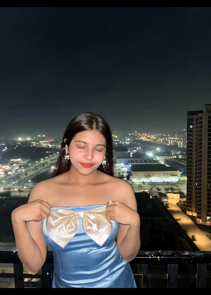 Blue Bow Dress by savana hot