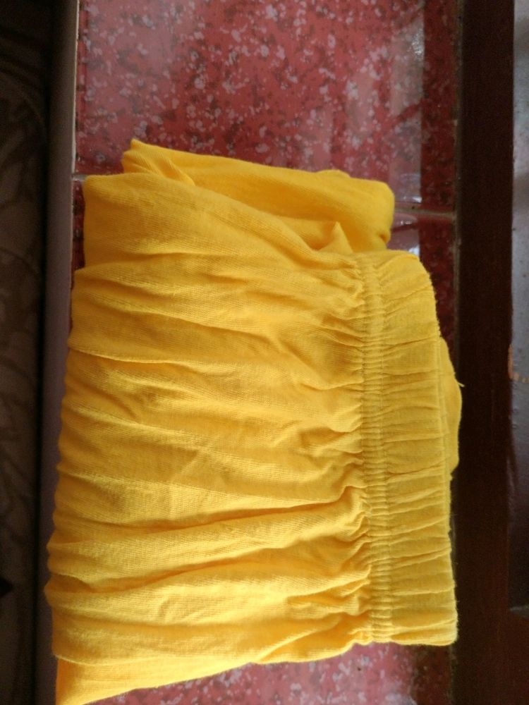 Yellow Ankle Length Leggings