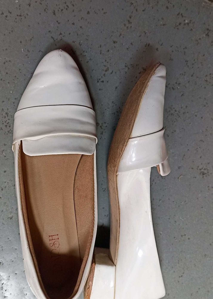 White Party Wear Loafers