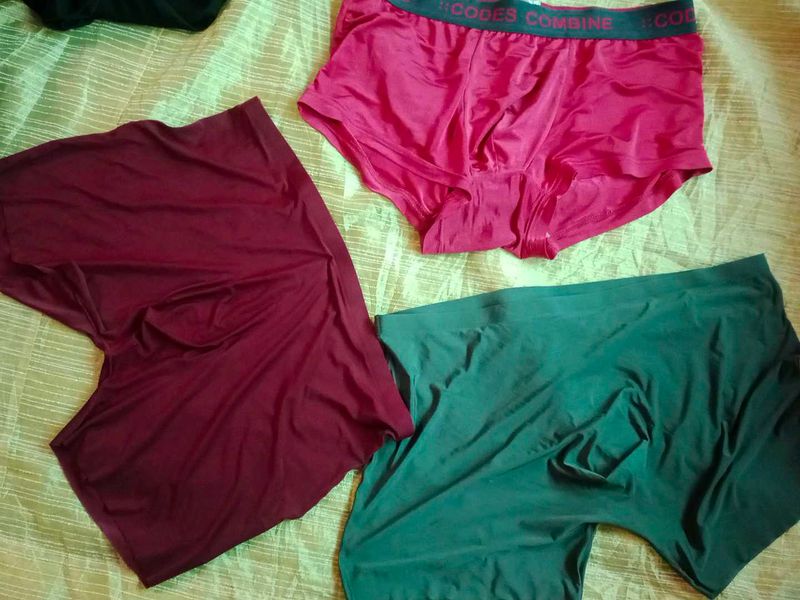 Men Silk Seamless Trunks 3 Pack